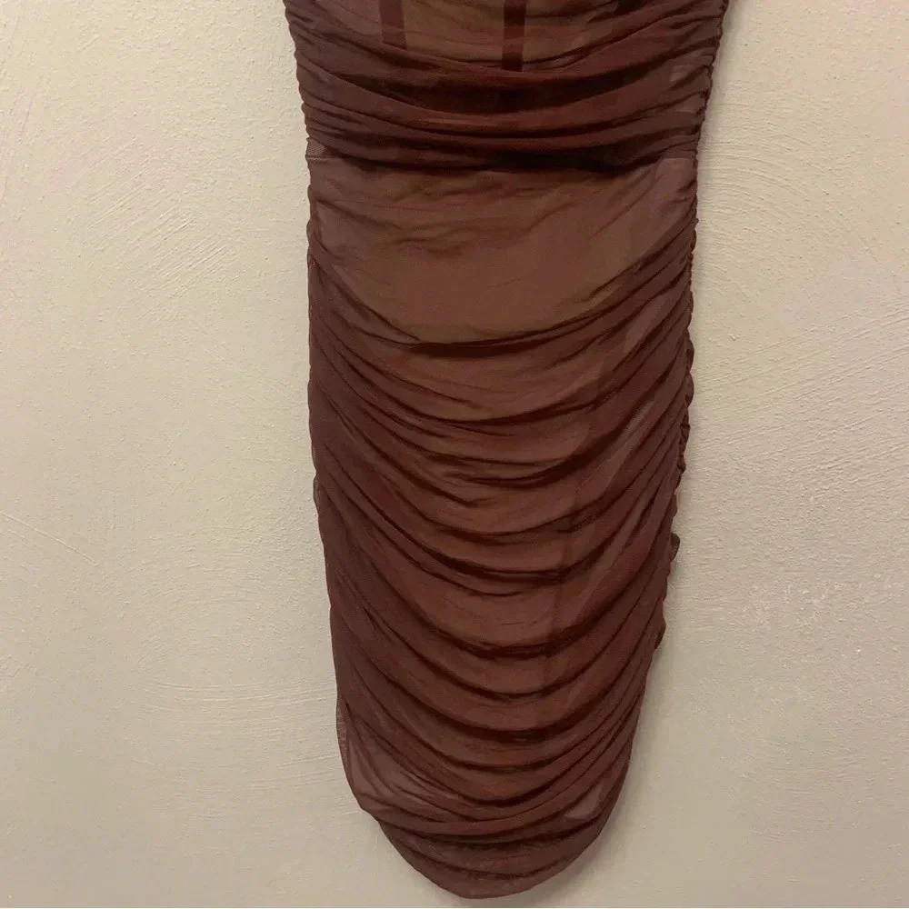 Nookie Mecca Mini Dress in Chocolate Size Small